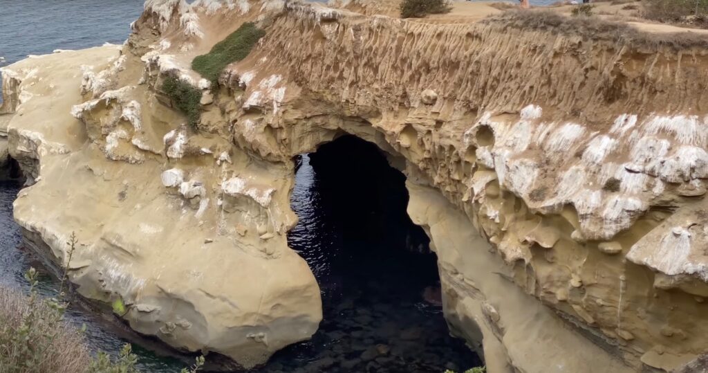 La Jolla caves, side view
