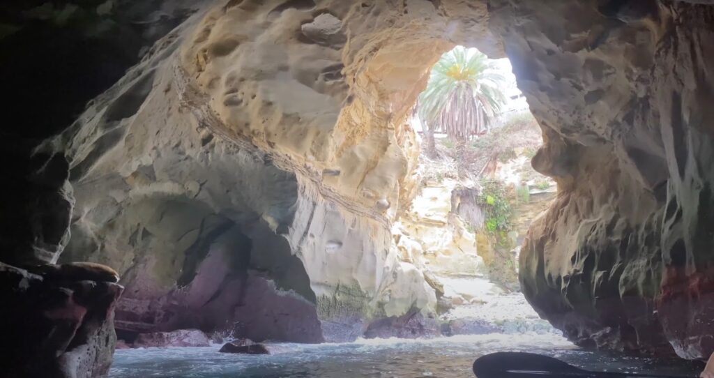 Caves of la jolla, view from the inside