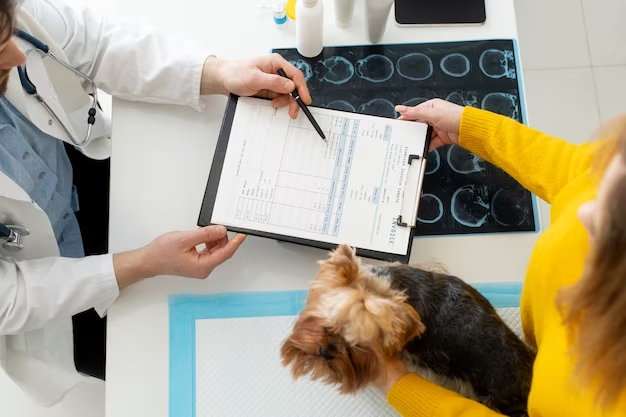 Veterinarian and patient